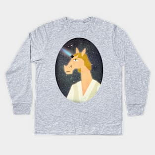 The horn is strong with this one. Kids Long Sleeve T-Shirt